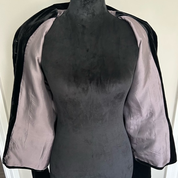 The Limited Black Velvet Blazer with Gold Rhinestone Buttons - Picture 5 of 7